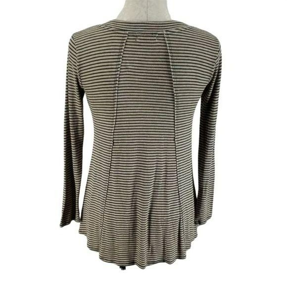Altar'd State Anthropologie Woman's Striped Long Sleeve Blouse Small‎ - Picture 3 of 5